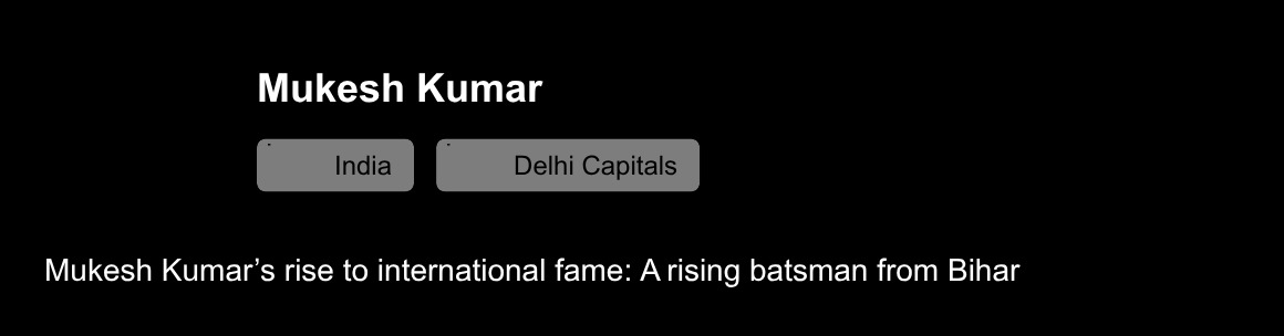 Mukesh Kumar Profile - Cricket Player | Stats, Records, Video