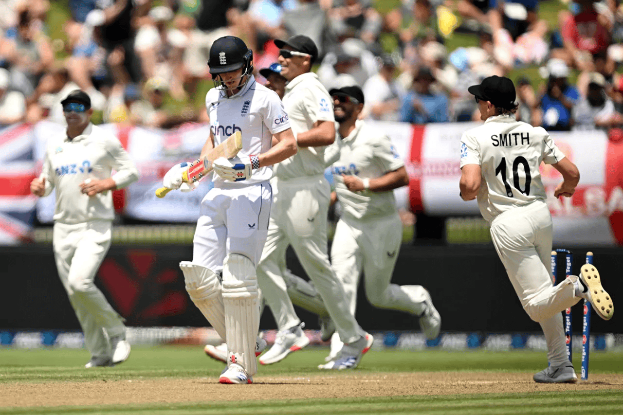 NZ vs Eng Day 2: New Zealand Dominates after Will O’Rourkee Spell Shattered England’s Middle-Order 