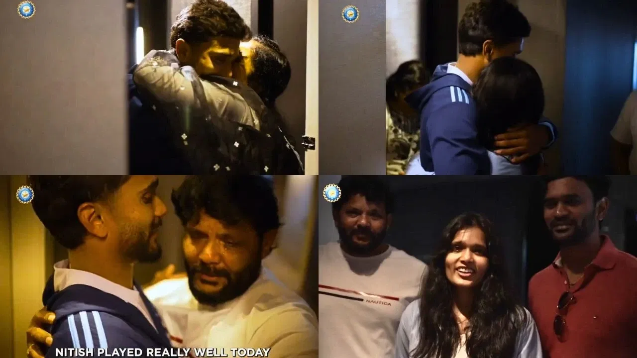 Watch:MCG Hero Nitish Kumar Reddy Overcome with Emotion During Unexpected Family Reunion