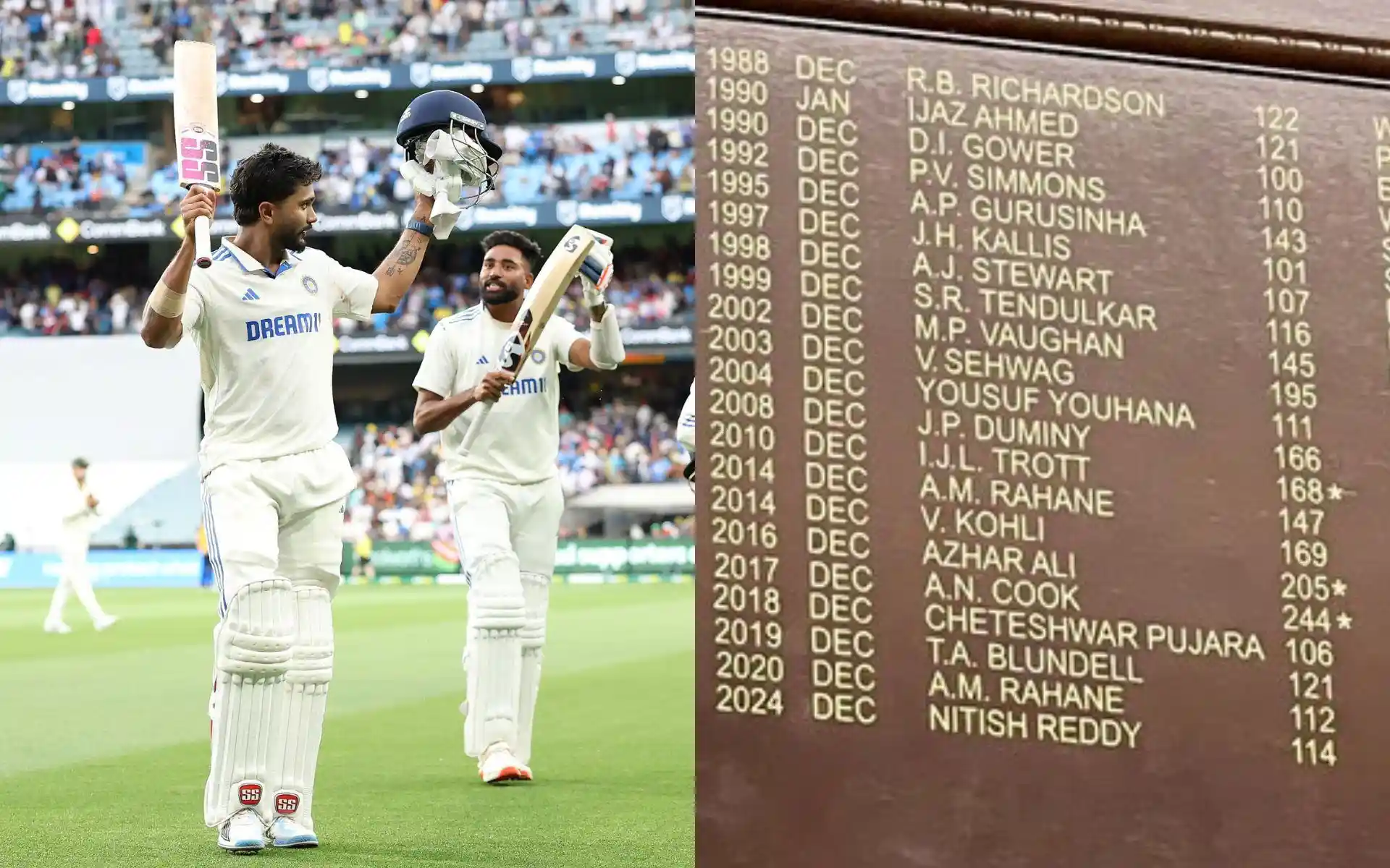 From Gavaskar to Nitish: Indian Cricket Legends on the MCG Honours Board Complete List