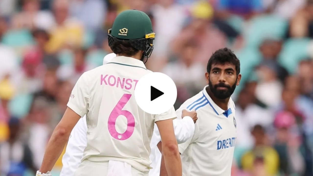 WATCH: Jasprit Bumrah Stares at Sam Konstas After Taking Usman Khawaja's Wicket