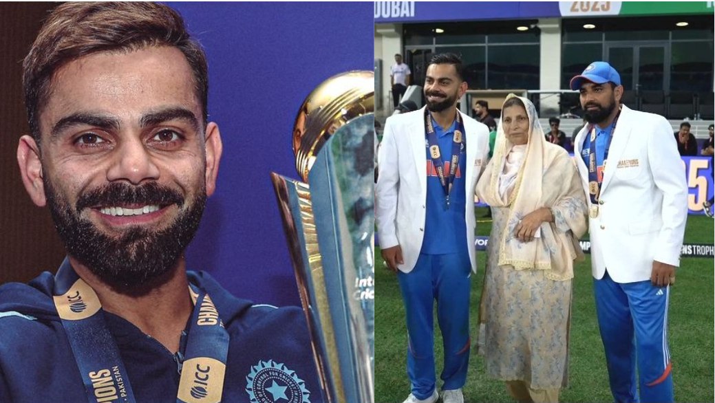 Watch: Virat Kohli Touches Mohammed Shami’s Mother’s Feet After India’s Champions Trophy Victory