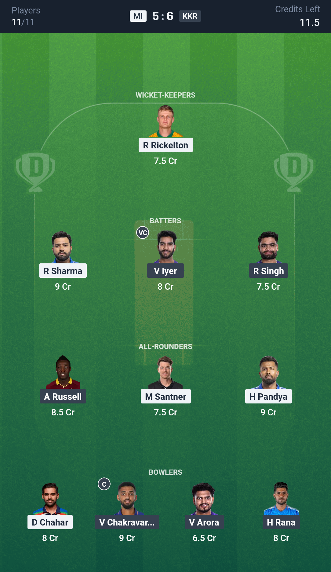 MI vs KKR