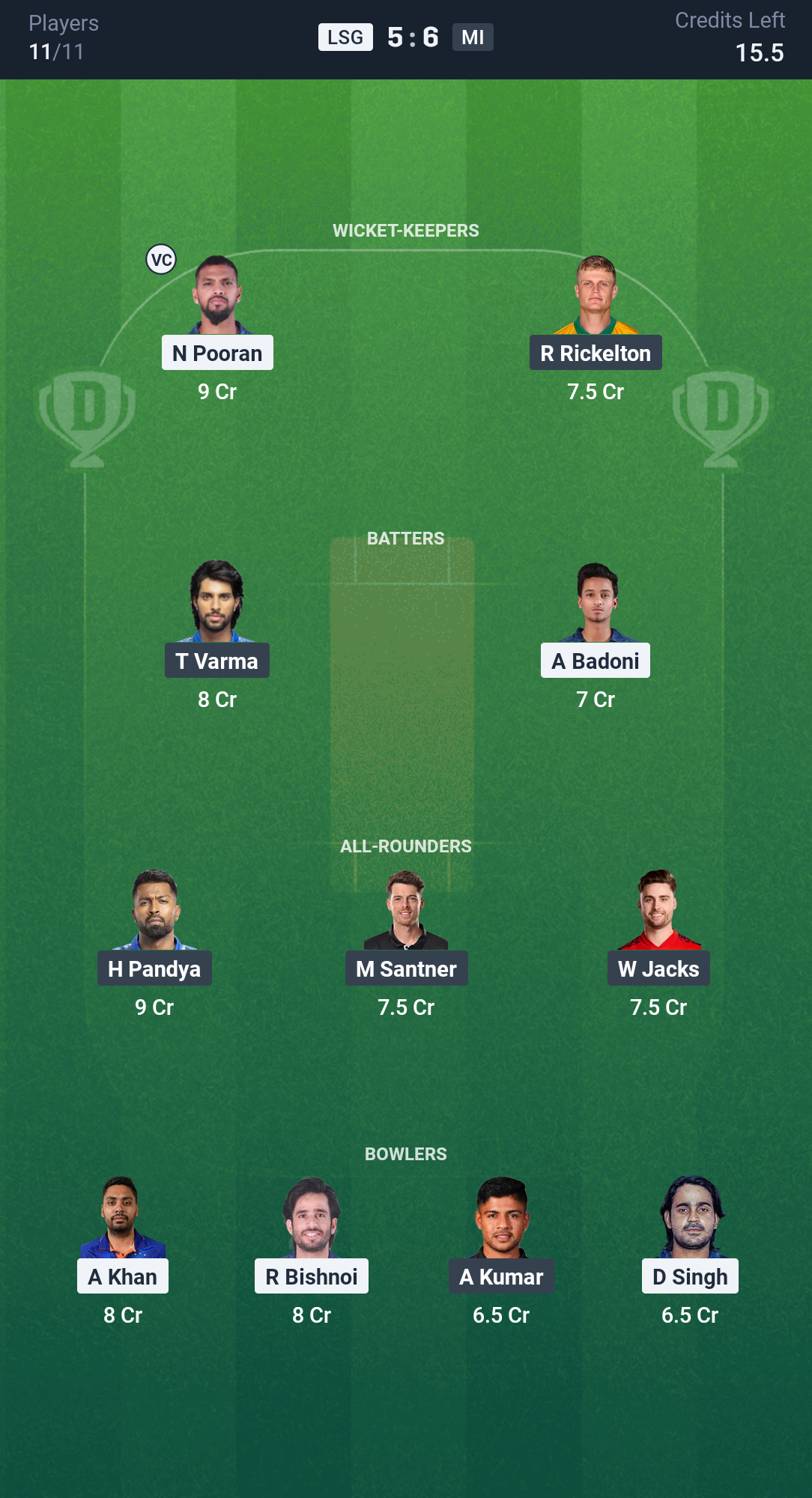 Dream 11 LSG MI