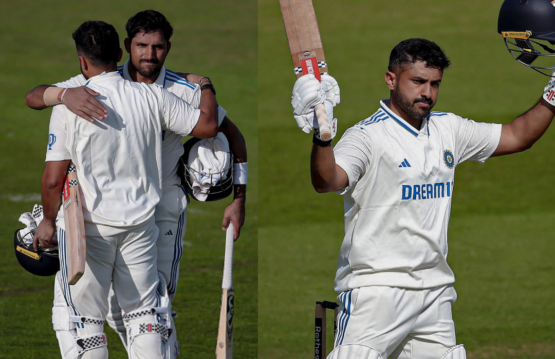 India A vs England Lions Day 2 Highlights: ENG LIONS 237/2, Trails by 320 Runs Following Karun Nair’s Double Ton; Haines Scores Century