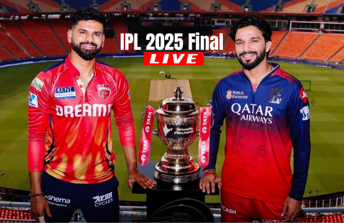 RCB vs PBKS IPL 2025 Final LIVE: Punjab Kings Win Toss and Opt to Bowl Against Royal Challengers Bengaluru; Playing XIs Announced